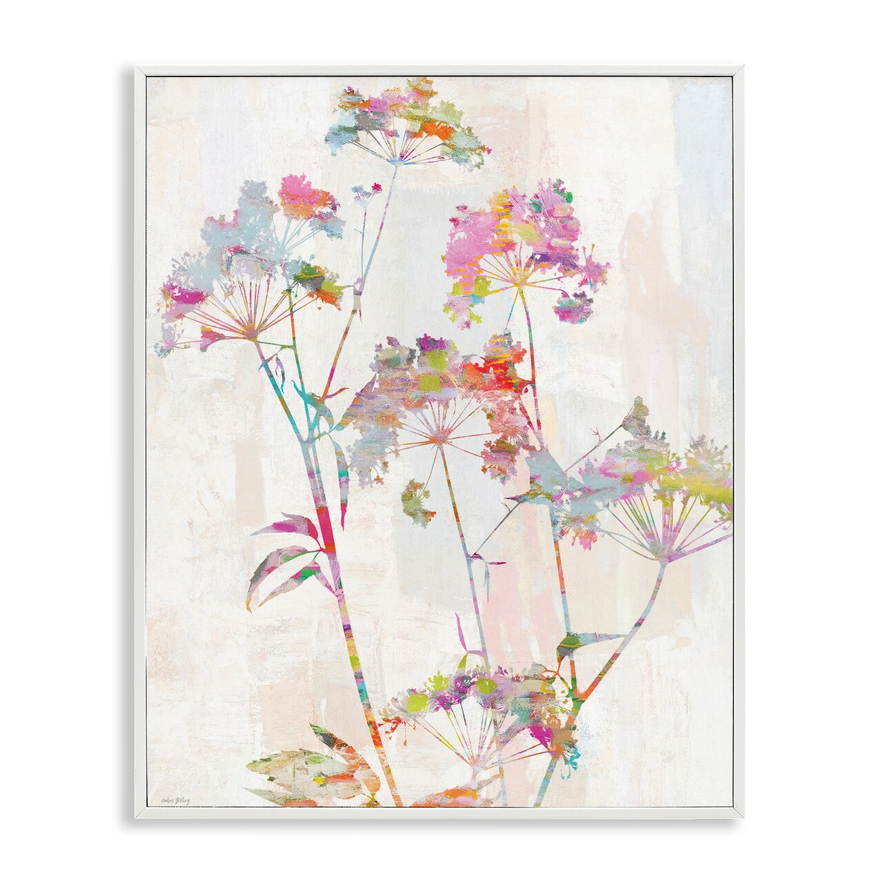 Stupell Industries Kaleidoscopic Delicate Herbs Framed Giclee, design by Amber Sterling